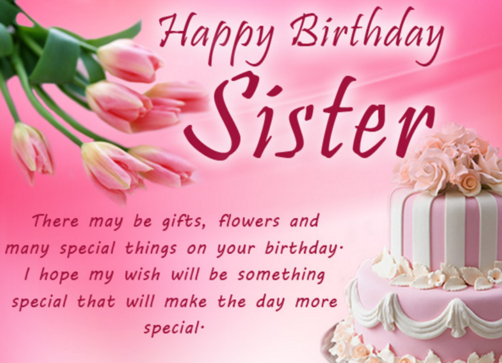 birthday wishes images for sister