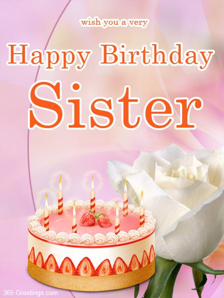 birthday greetings for sister