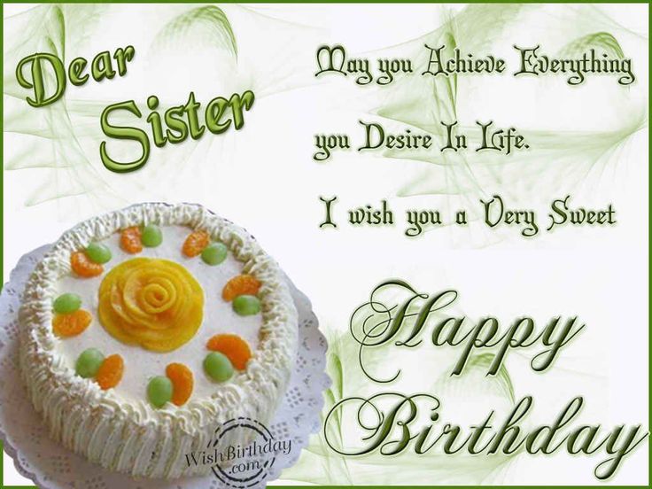 birthday greetings for sister