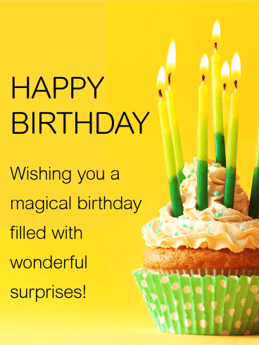 birthday wishes cupcake