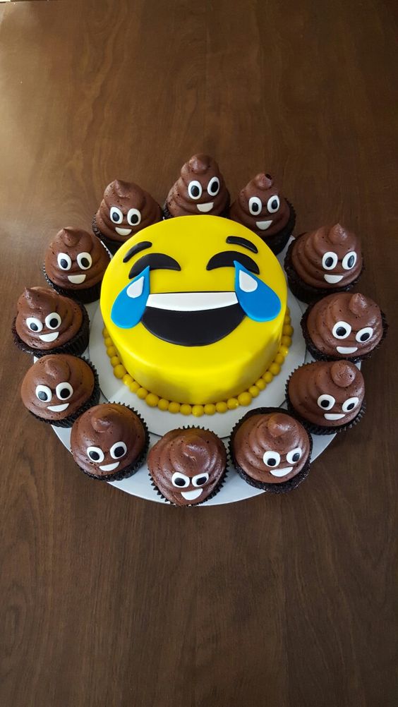 emoji birthday cake