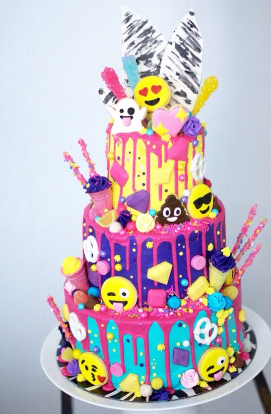 emoji birthday cake