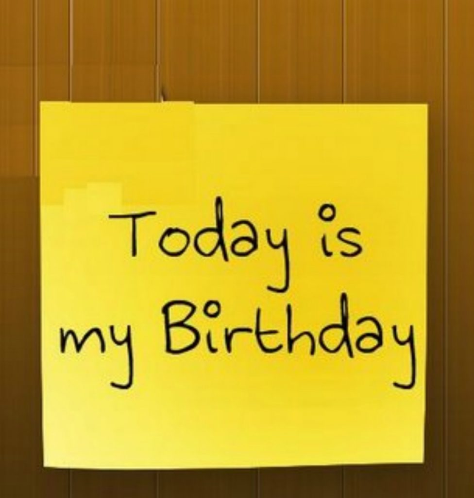 today is my birthday