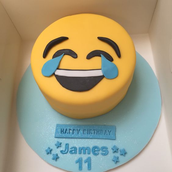 laugh emoji cake