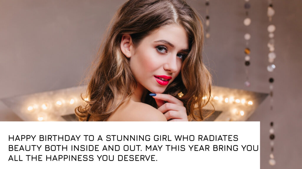 Short birthday wishes for a beautiful lady