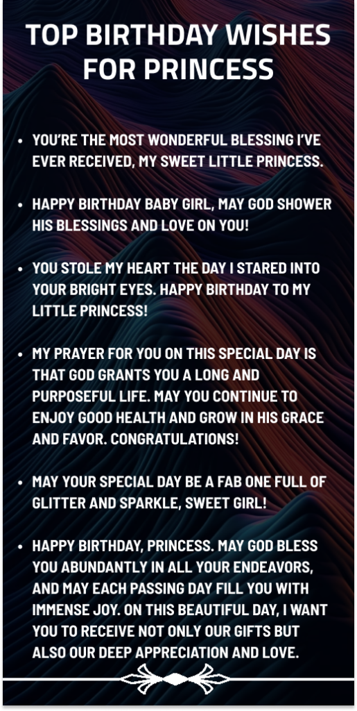 Top Birthday Wishes For Princess