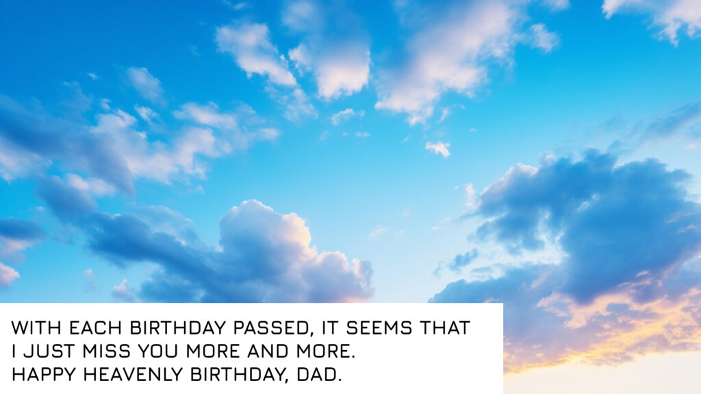 Happy Birthday Wishes for Dad in Heaven