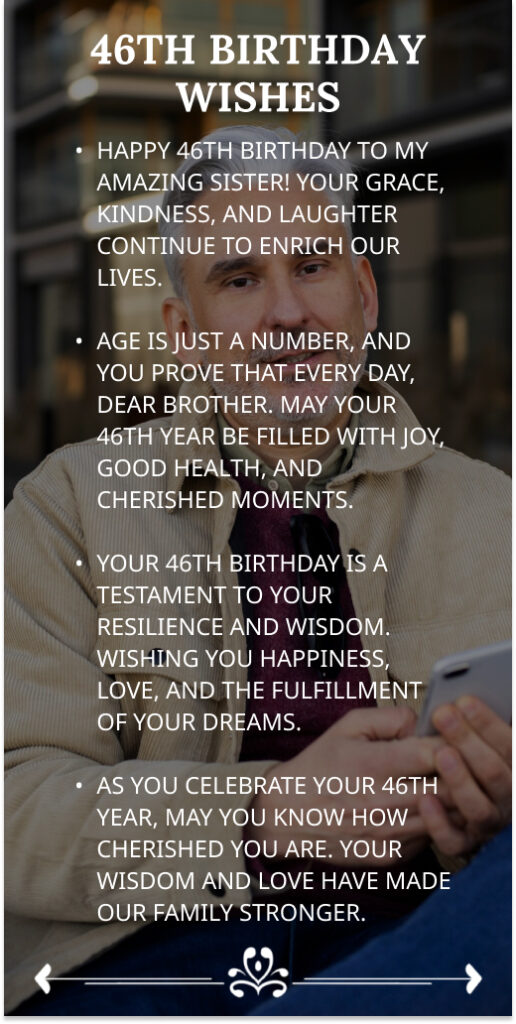 46th Birthday Wishes