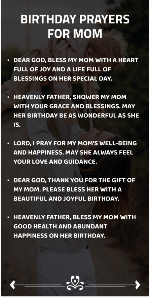 Birthday Prayers for Mom by son