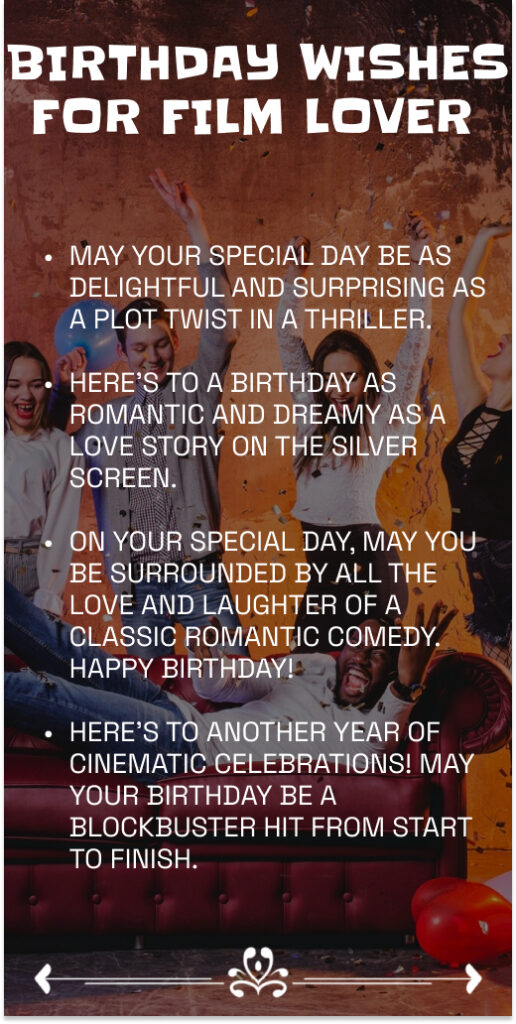 Birthday Messages For Movie Lover