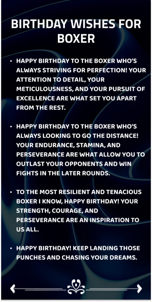 Birthday Wishes for Boxer
