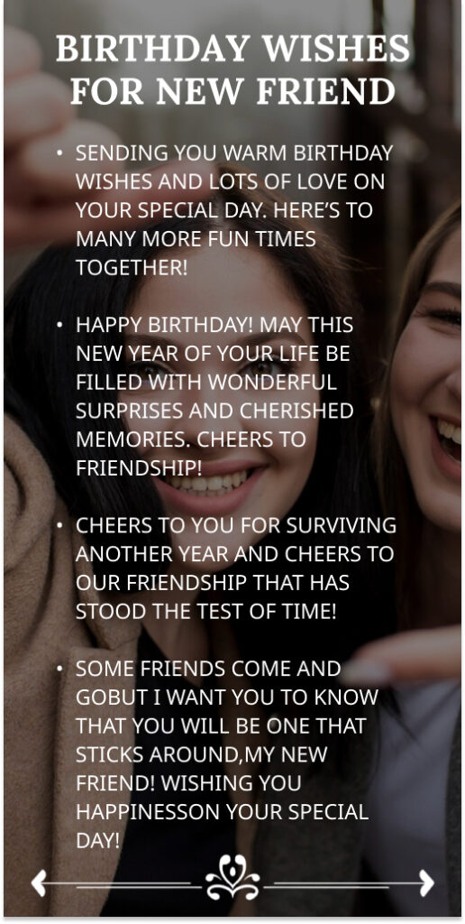 Happy Birthday for New Friend