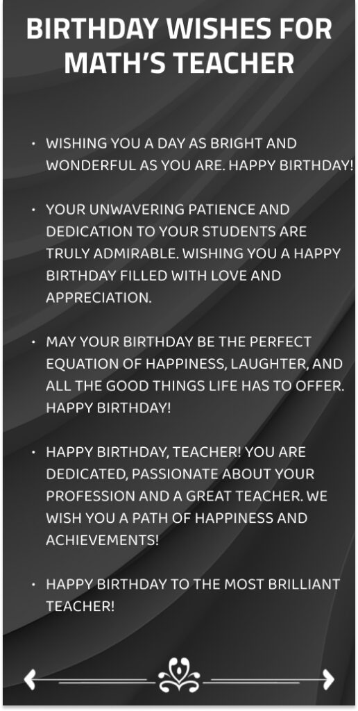 Happy birthday to the most brilliant teacher!
