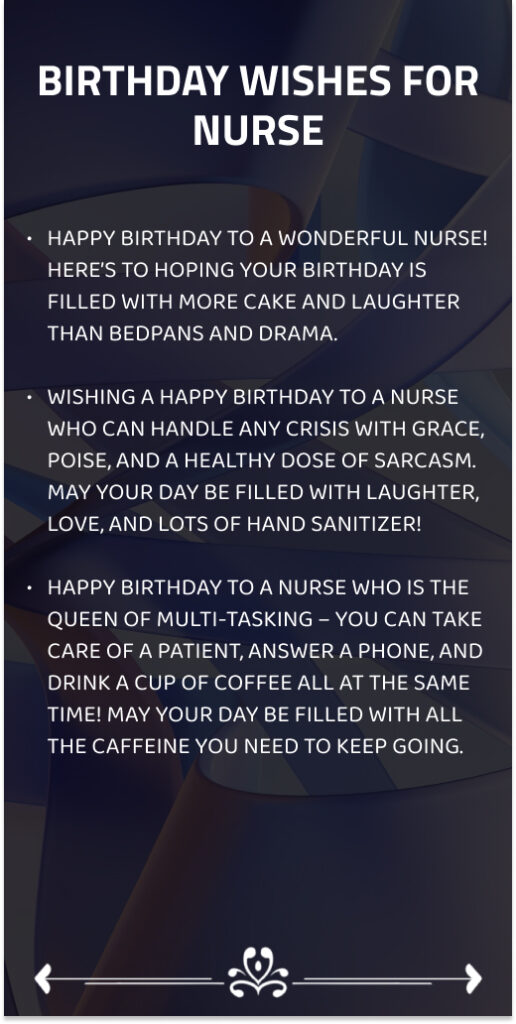 Birthday Wishes for Nurse