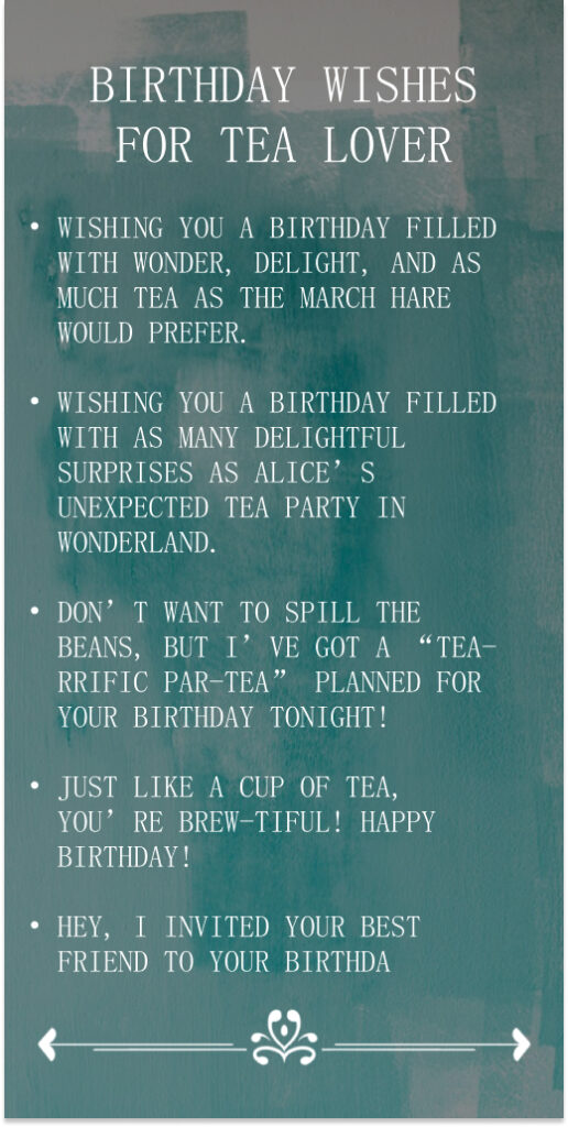 Birthday Wishes for Tea Lover