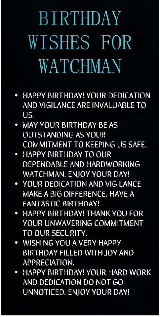 Birthday Quotes for Watchman
