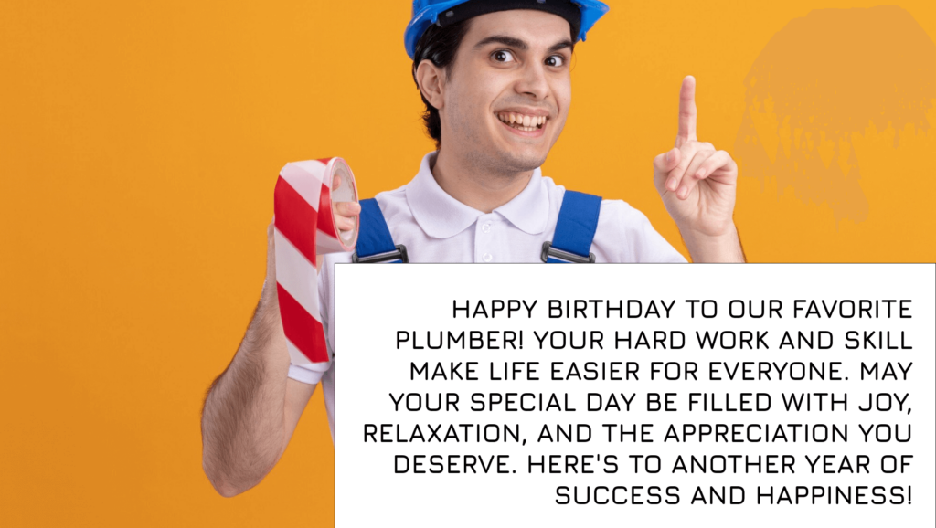 Birthday messages for Plumber
