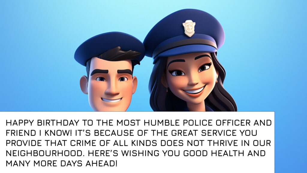 Birthday wishes for police officer male
