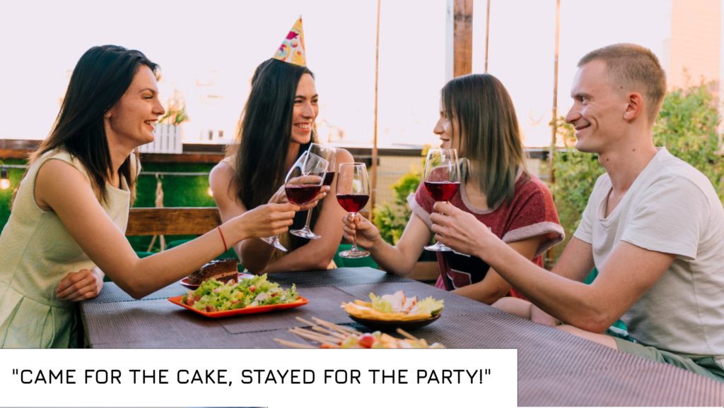 Instagram line for Birthdays to get the Party Started