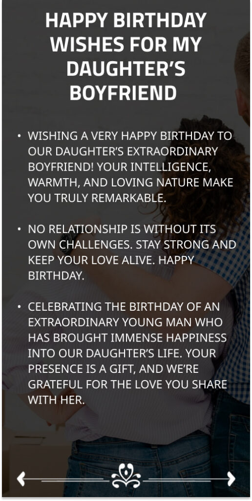 Happy Birthday Wishes for My Daughter’s Boyfriend
