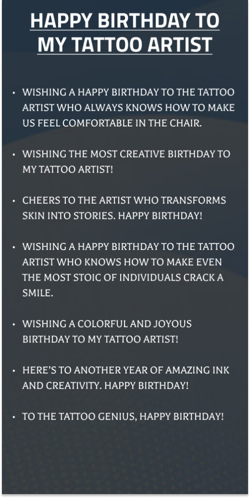 Happy Birthday to my Tattoo Artist