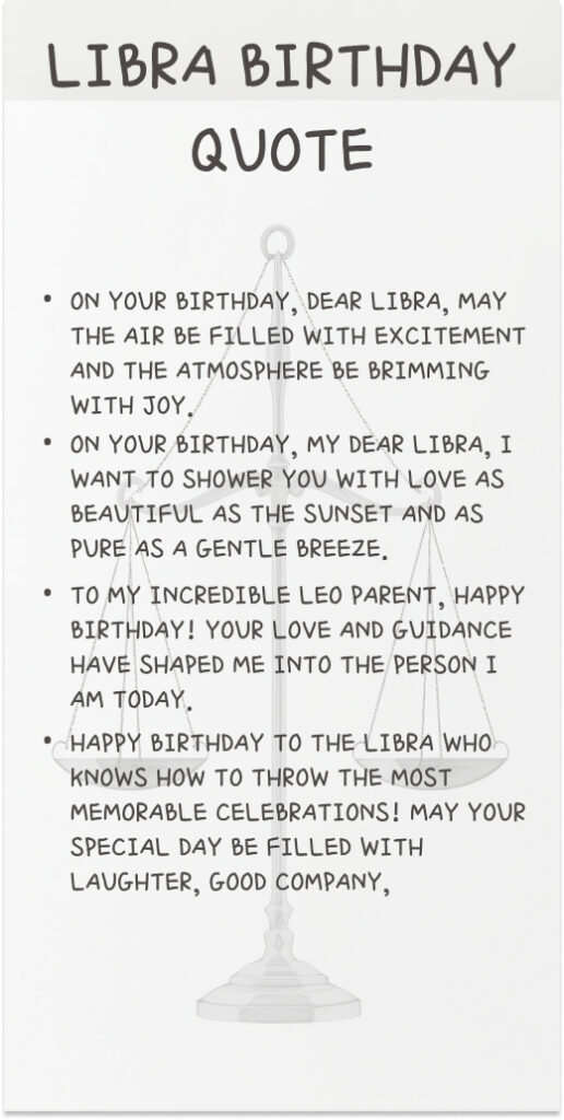 Libra Birthday Quote