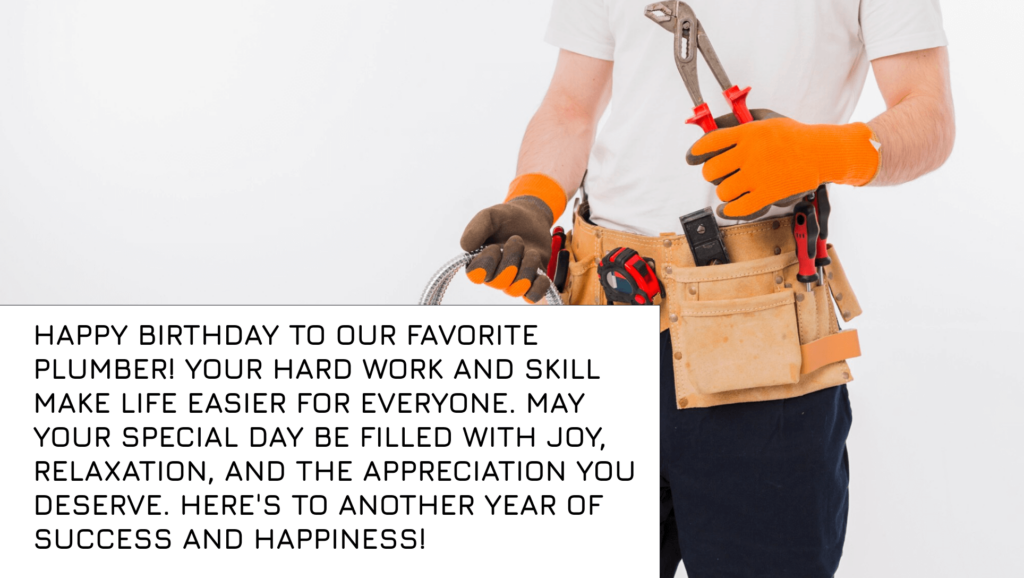 Birthday messages for Plumber