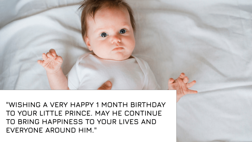 1 Month Birthday Wishes for Baby Girl