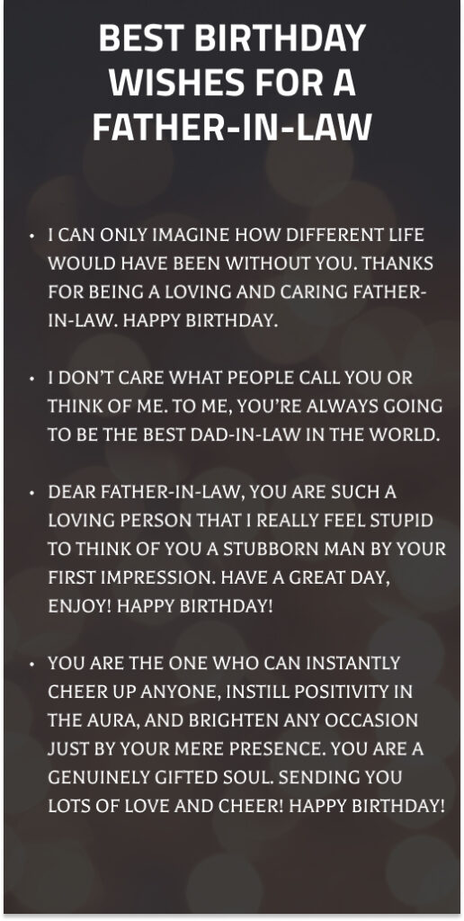 Best Birthday Wishes for a Father-in-Law