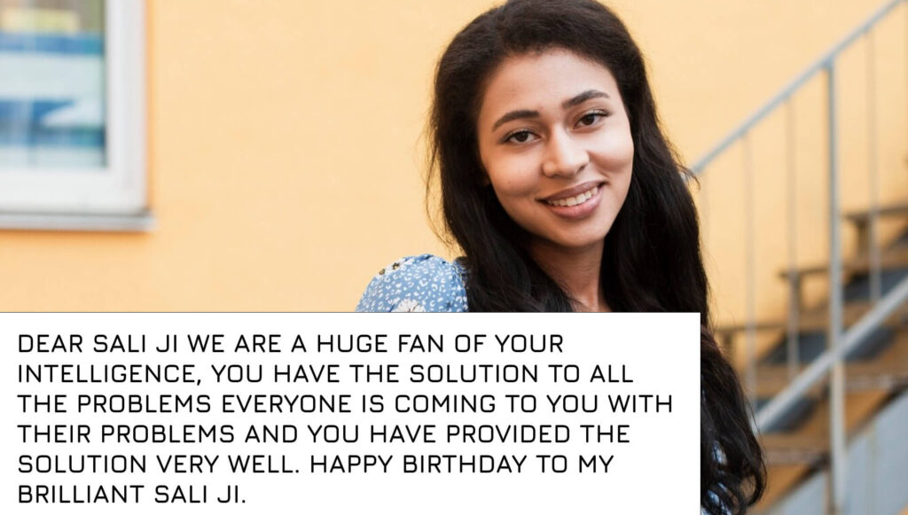 Birthday Wishes for sali 