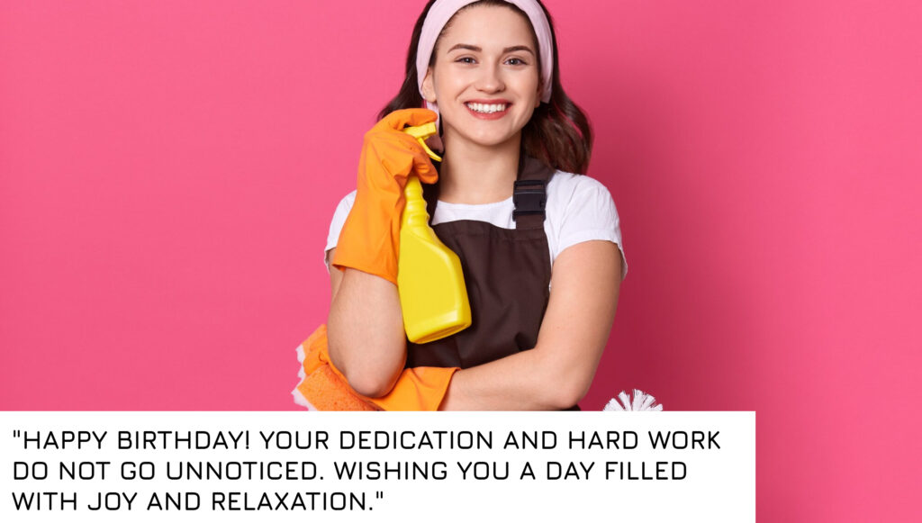 Funny birthday wishes for housekeepers
