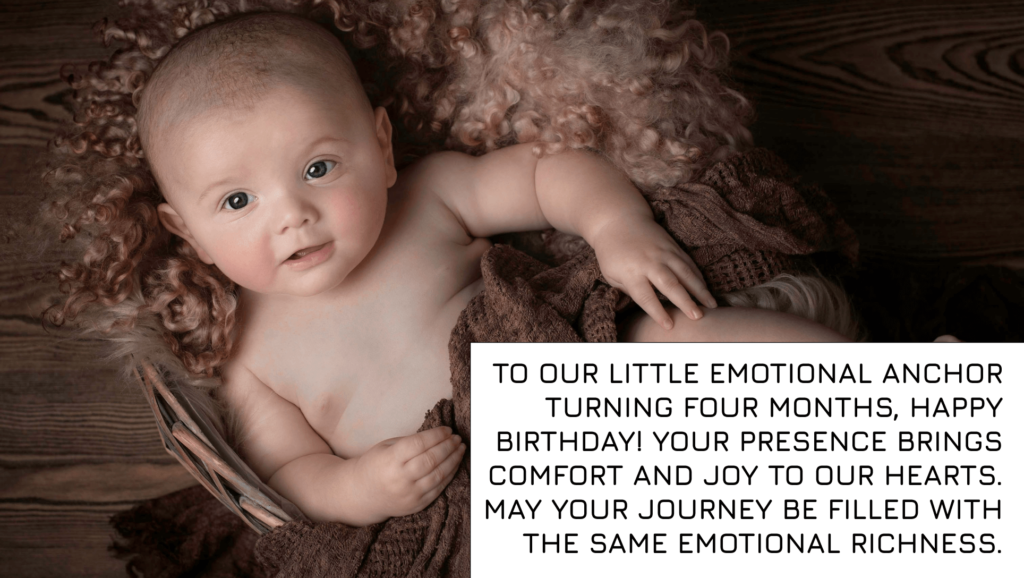 Happy 4 months baby girl message