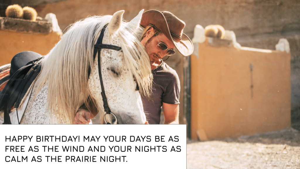 Happy birthday wishes cowboy female