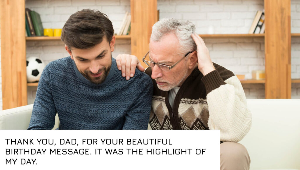 Thank you message to father for birthday wishes from daughter
