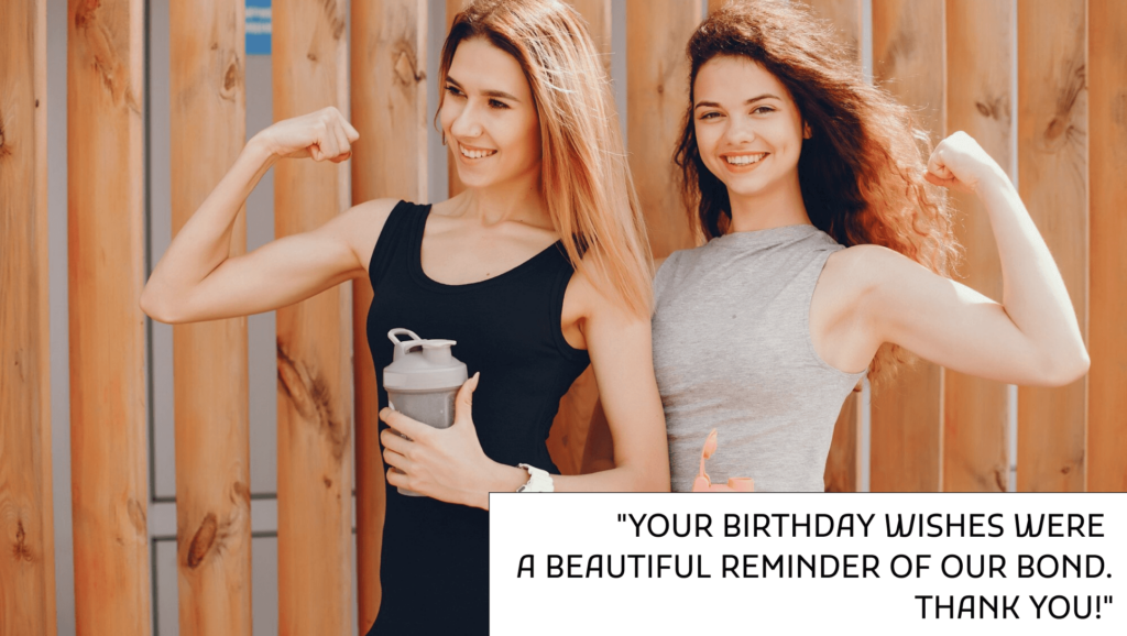 Thank you message to sister for birthday wishes in english