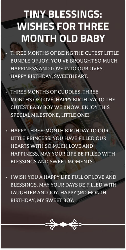 Tiny Blessings: Wishes for Three Month Old Baby
