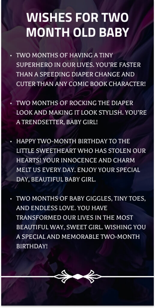 Wishes For two Month Old Baby