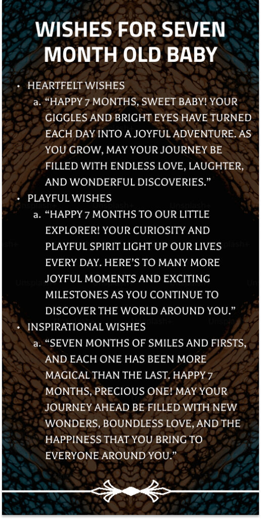 Wishes for Seven Month Old Baby