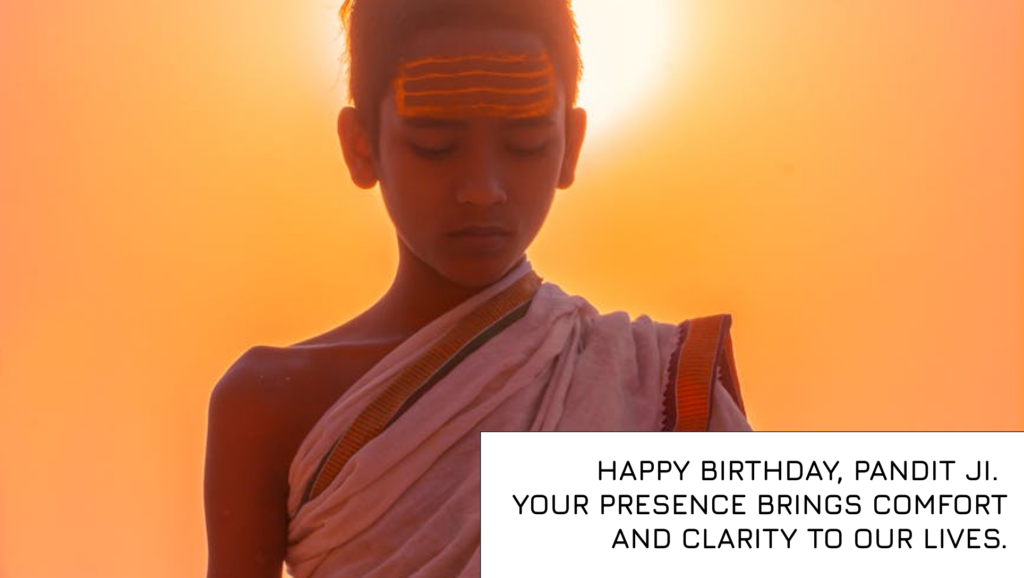 birthday Captions for pandit