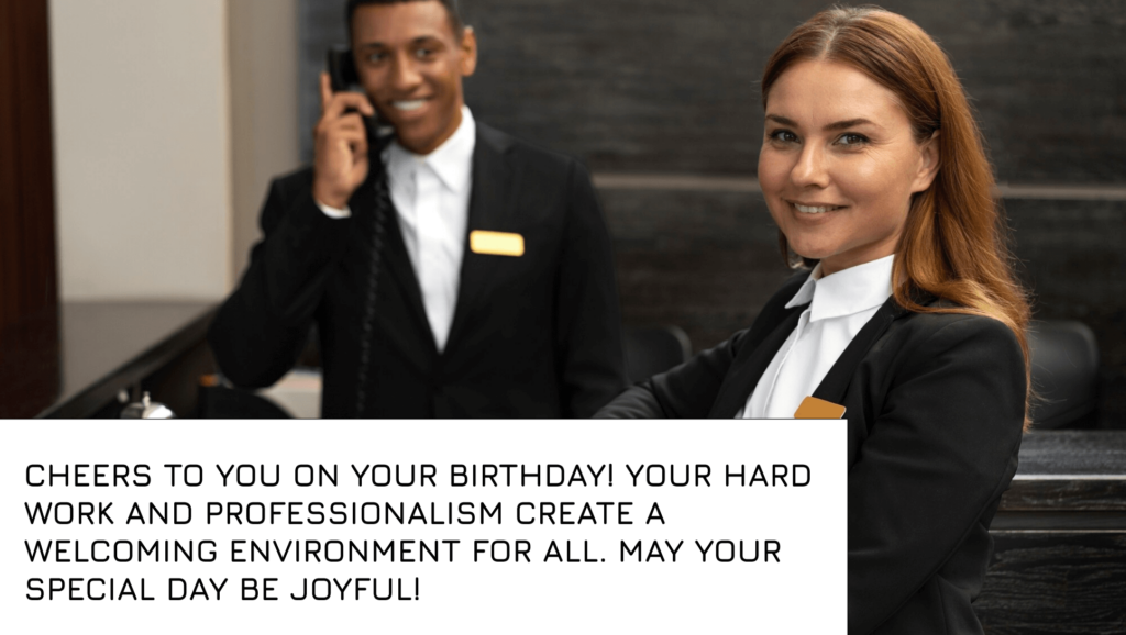 Birthday Messages for Receptionist
