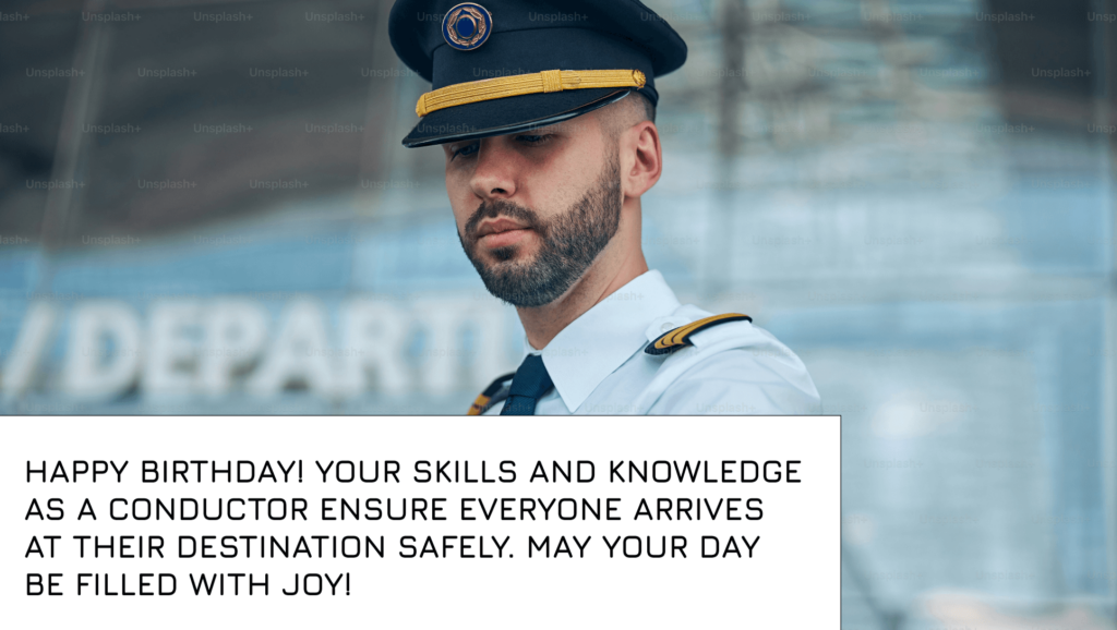 Caption Birthday for a Train Conductor