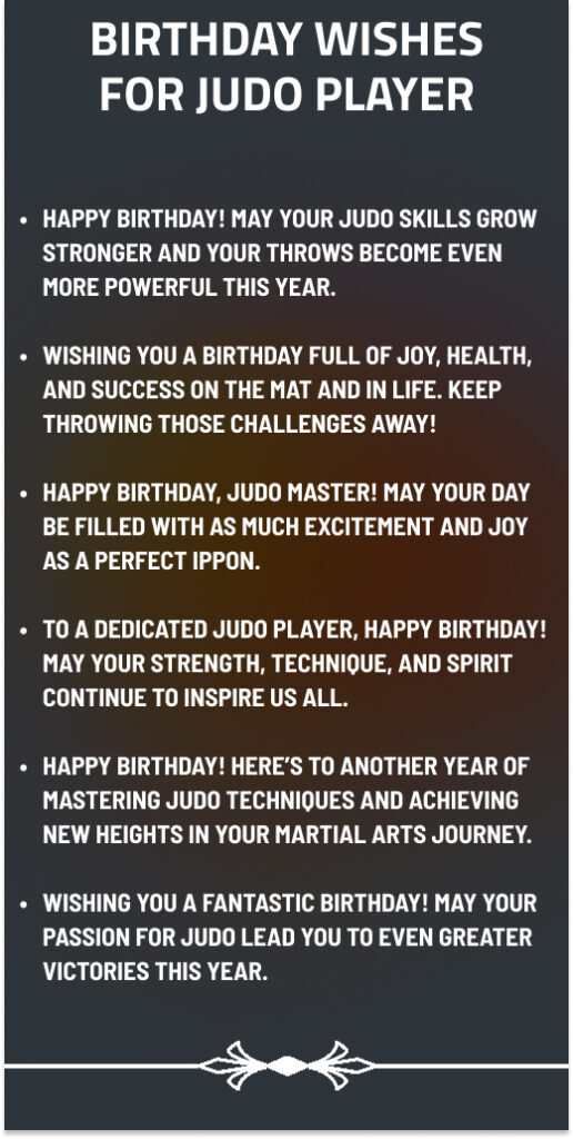 Birthday Wishes For Judo Player