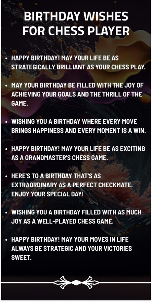 Birthday Wishes for Chess Player