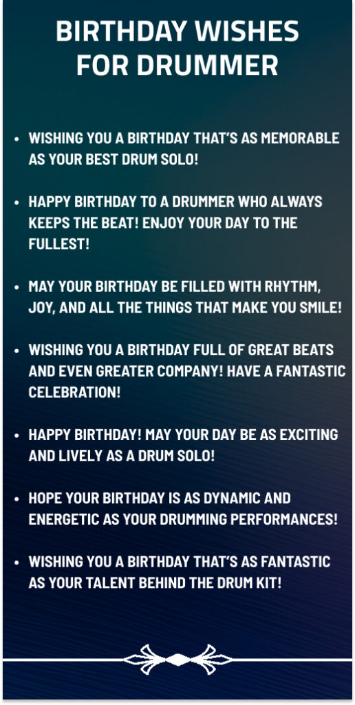 Birthday Wishes for Drummer