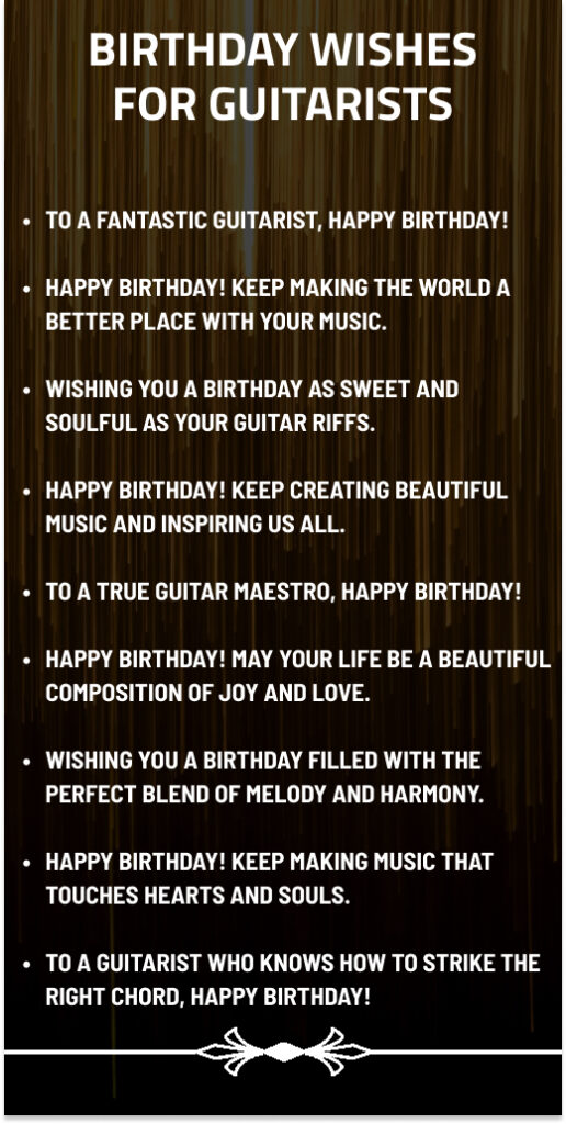 Birthday Wishes for Guitarists
