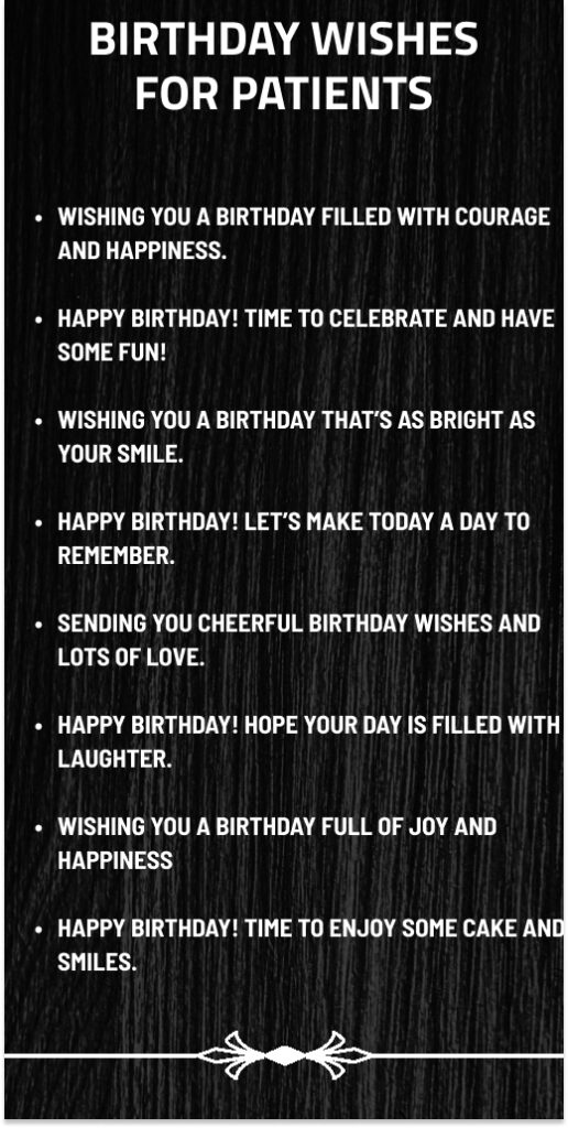 Birthday Wishes for Patients
