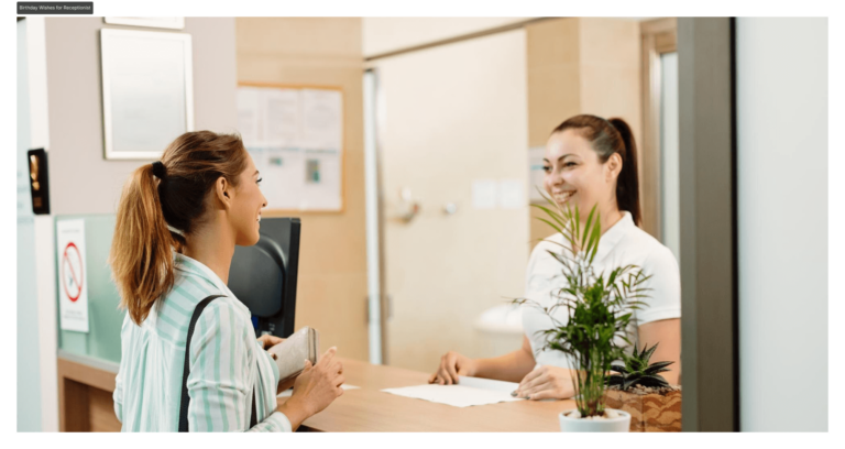 Birthday Wishes for Receptionist