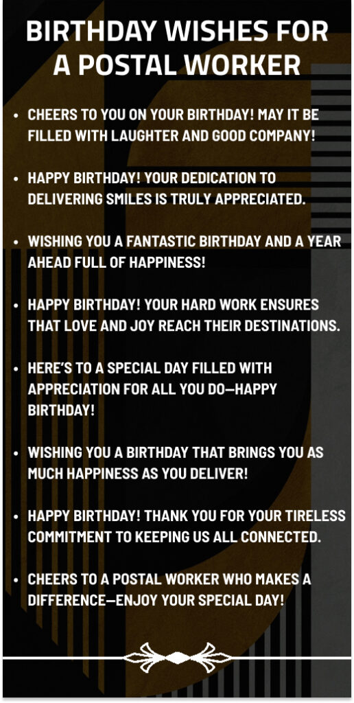 Birthday Wishes for a Postal Worker