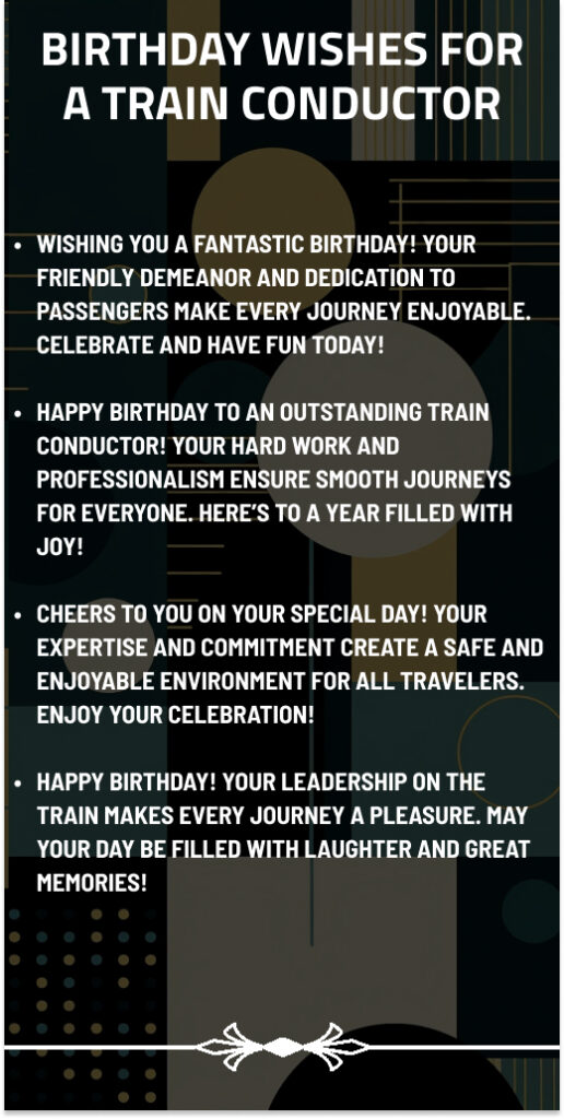 Birthday Quotes for a Train Conductor