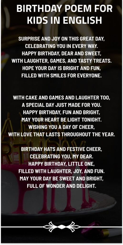 Best Birthday Poem for Kids
